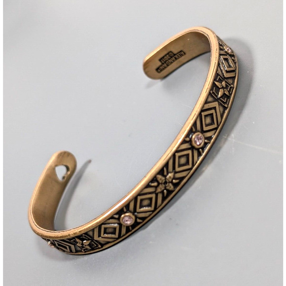 Alex and Ani Jewelry - Alex and Ani Healing Love Gold Tone Crystal Cuff Bracelet 6.5 inch